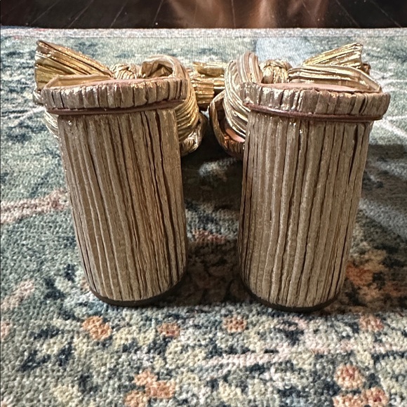 Loeffler Randall Penny Gold Pleated Sandals 7–Great Condition! - Picture 4 of 5